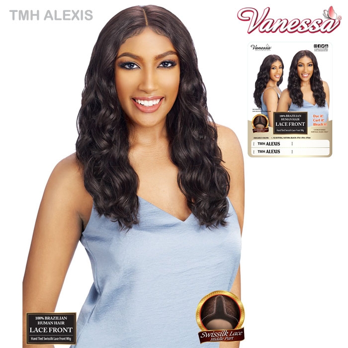 Vanessa 100% Brazilian Human Hair Middle Part Swissilk Lace Front Wig